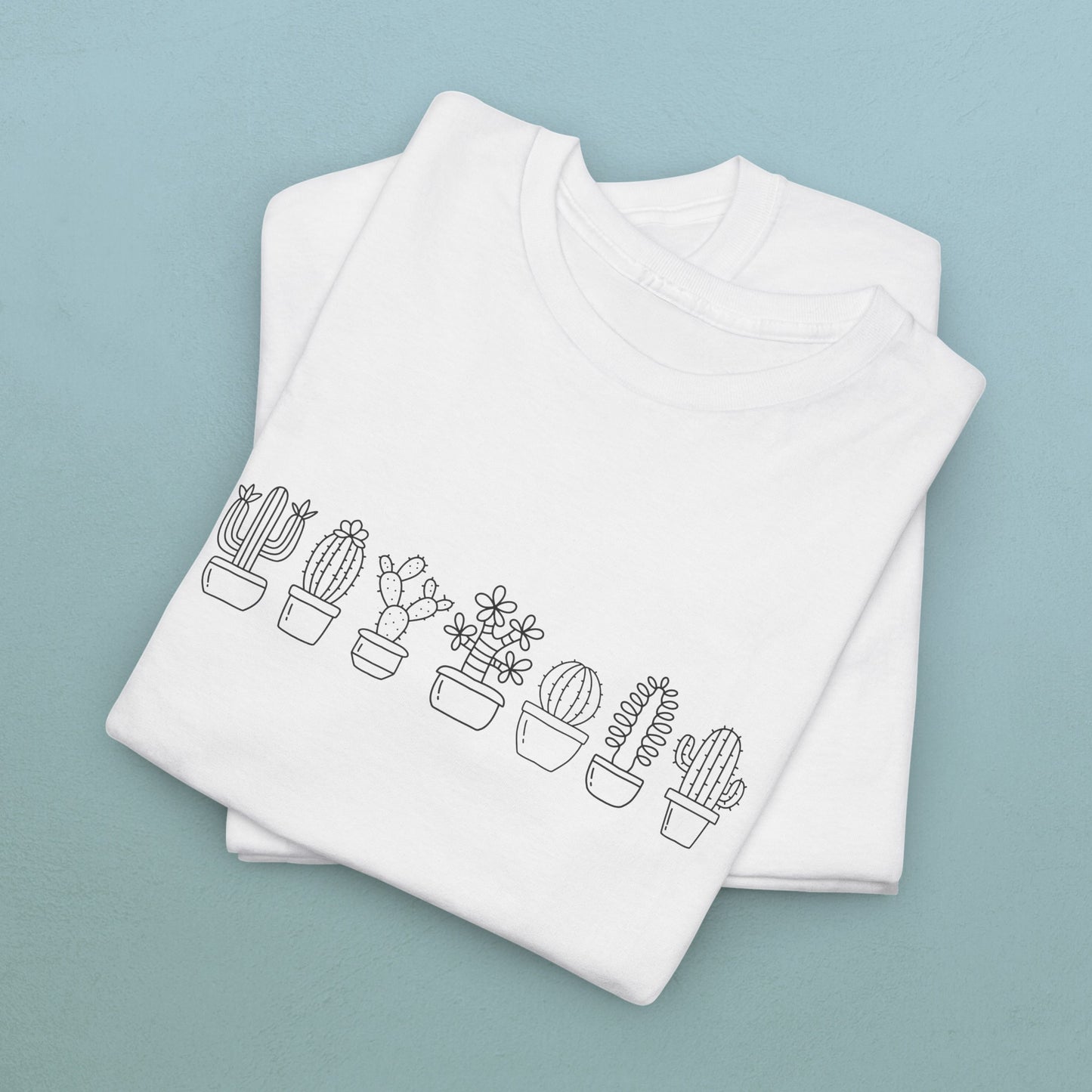 Succulents in line - Unisex Succulent T-Shirt