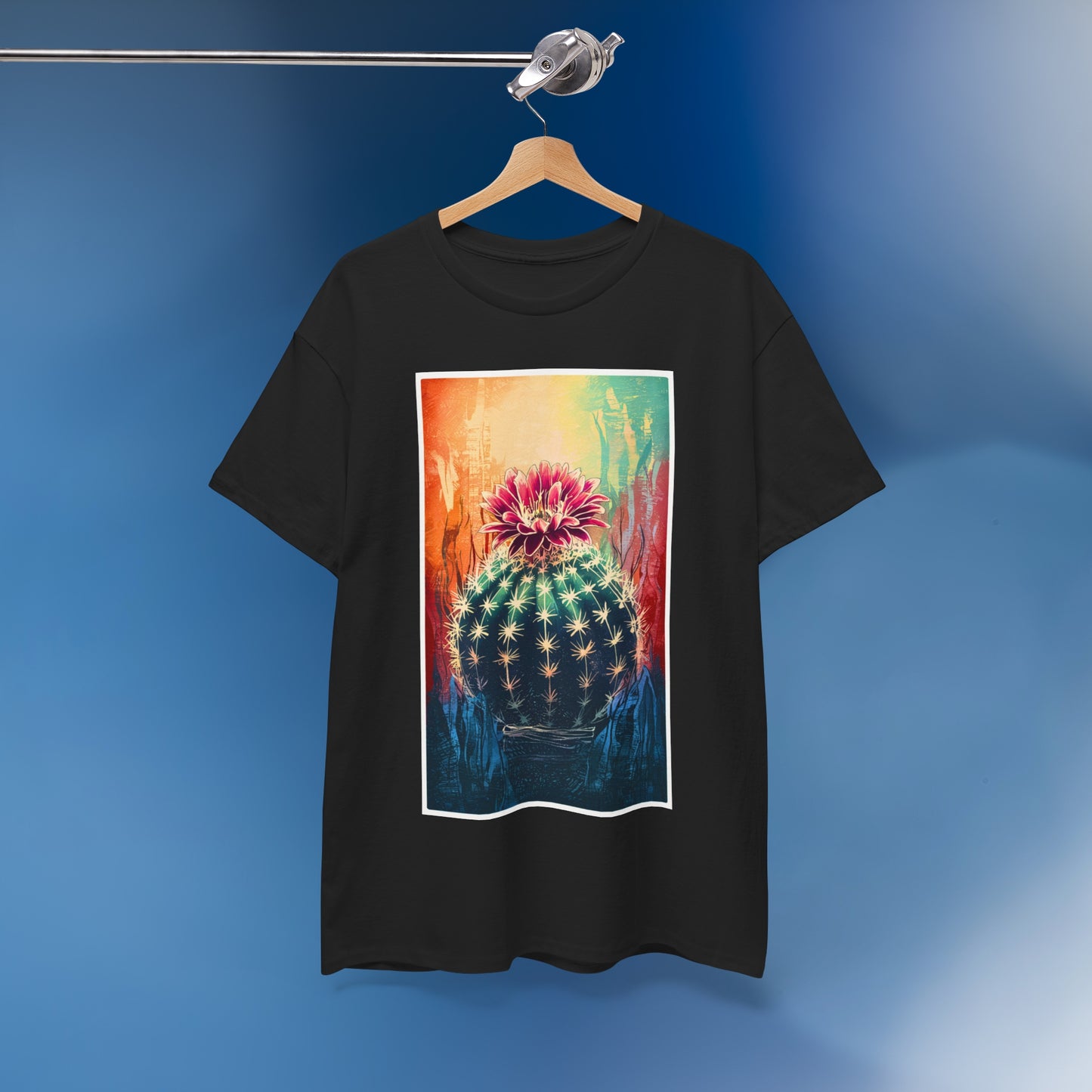 Linocut Cactus 1 - Unisex Cactus T-Shirt