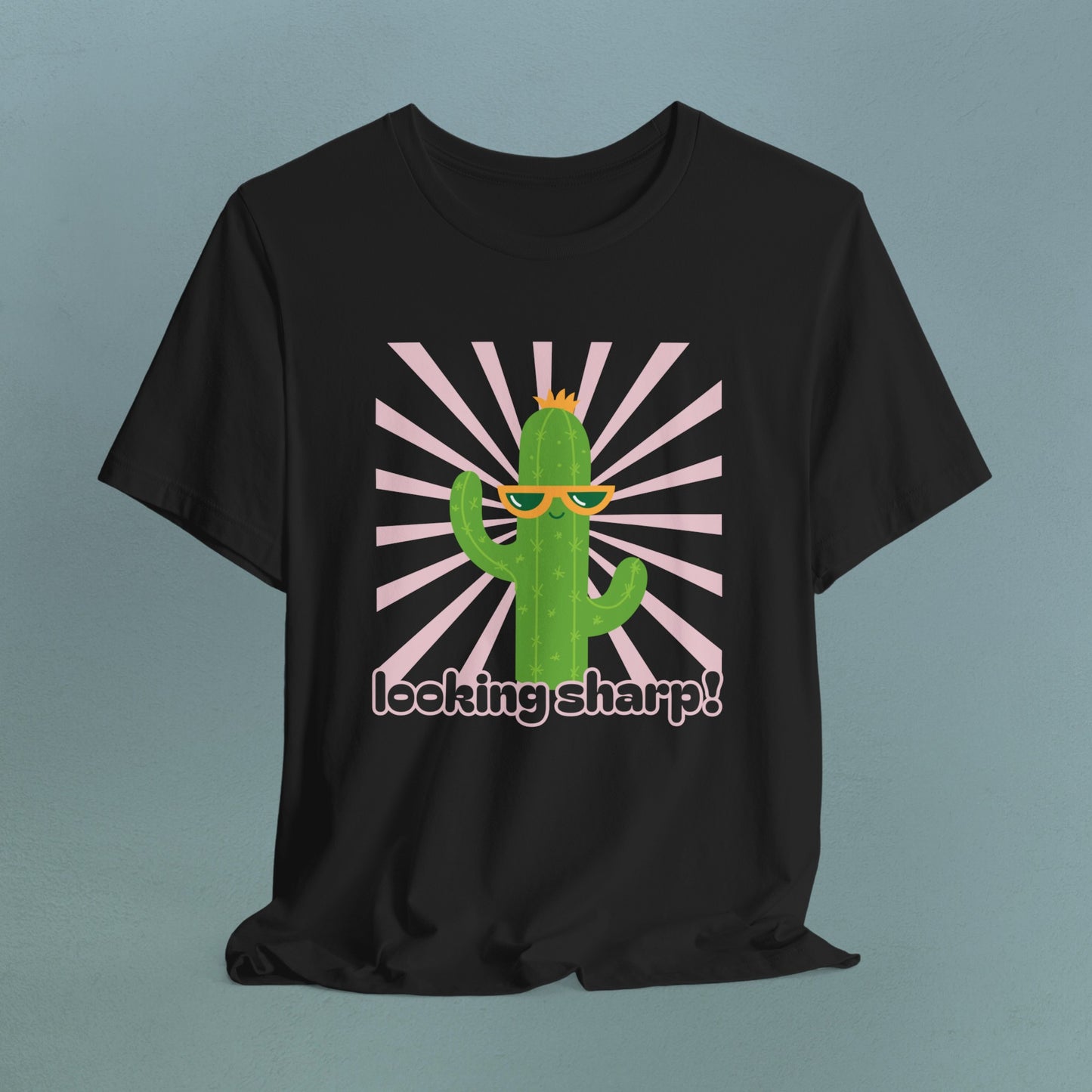 Looking Sharp! Cactus with sunglasses - Unisex Jersey T-Shirt