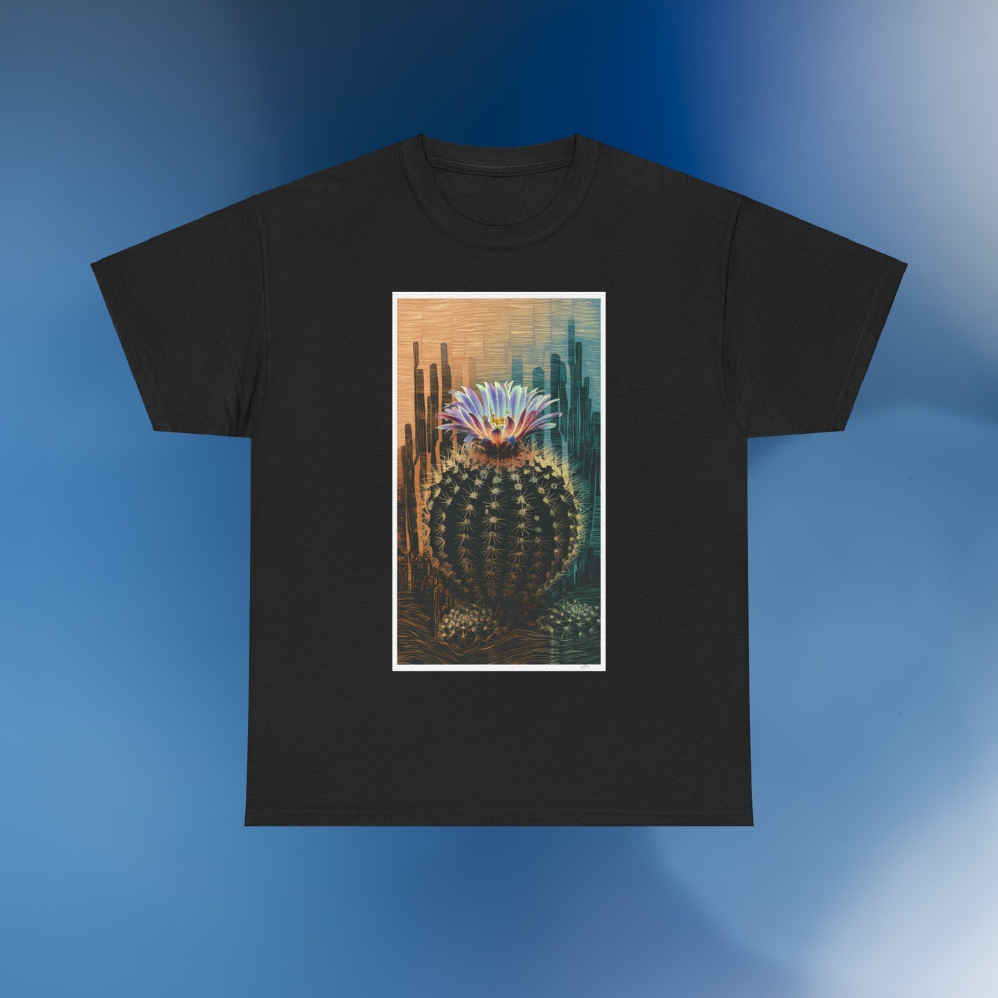 Linocut Cactus 3 - Unisex Cactus T-Shirt