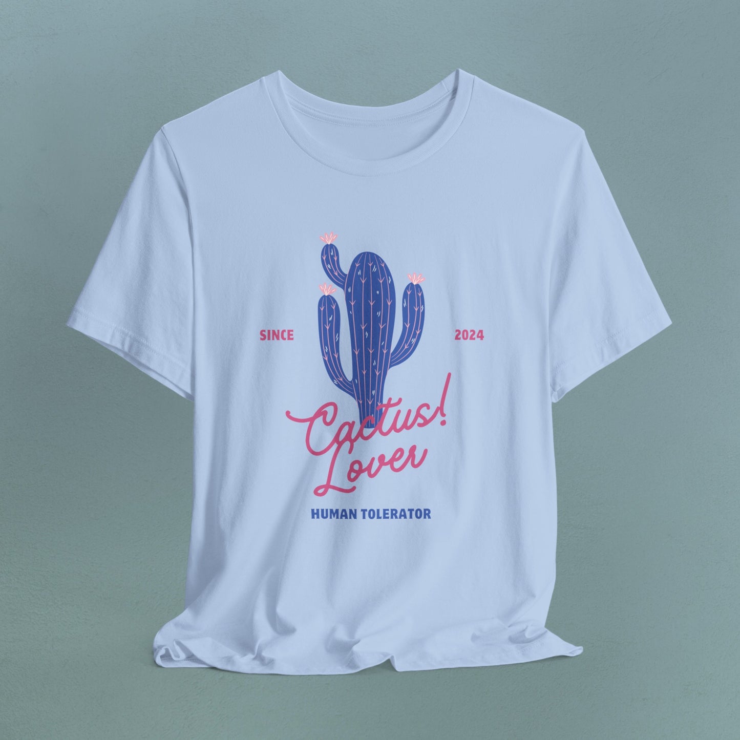 Cactus Lover, human tolerator purple - Unisex Jersey T-Shirt