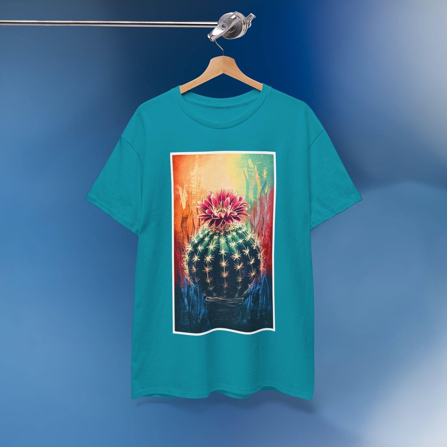 Linocut Cactus 1 - Unisex Cactus T-Shirt