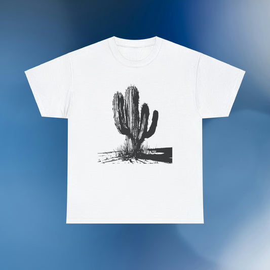 Cactus, black and white - Unisex Cactus T-Shirt