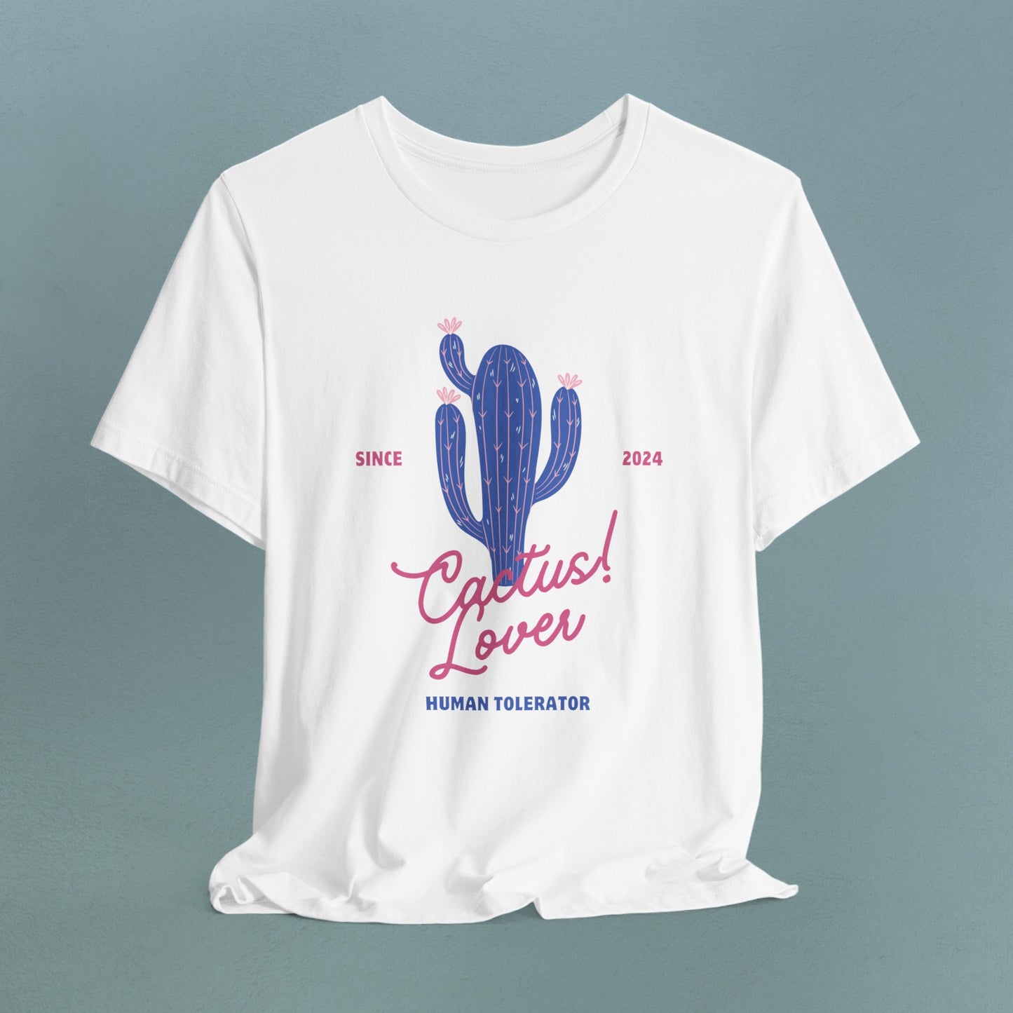 Cactus Lover, human tolerator purple - Unisex Jersey T-Shirt