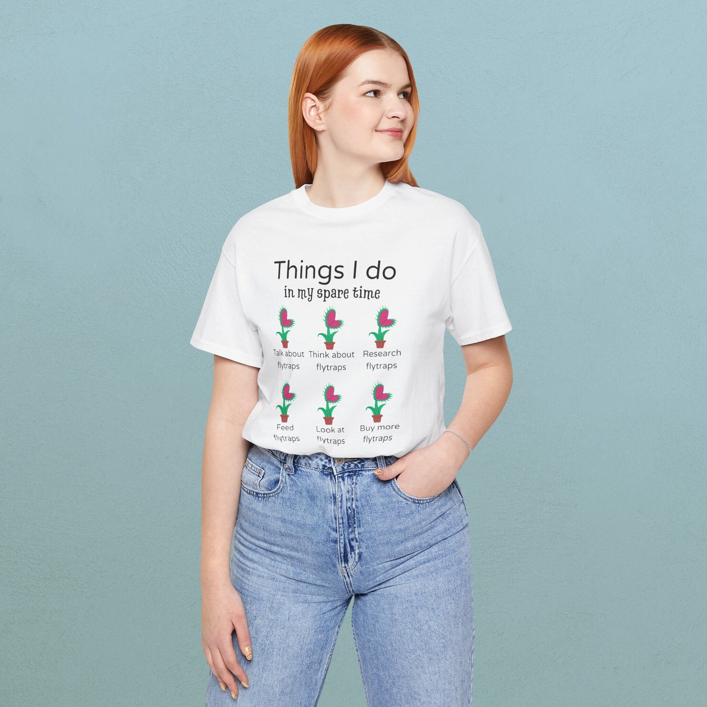 Things I do in my spare time - Funny Flytrap t-shirt - Jersey T-Shirt