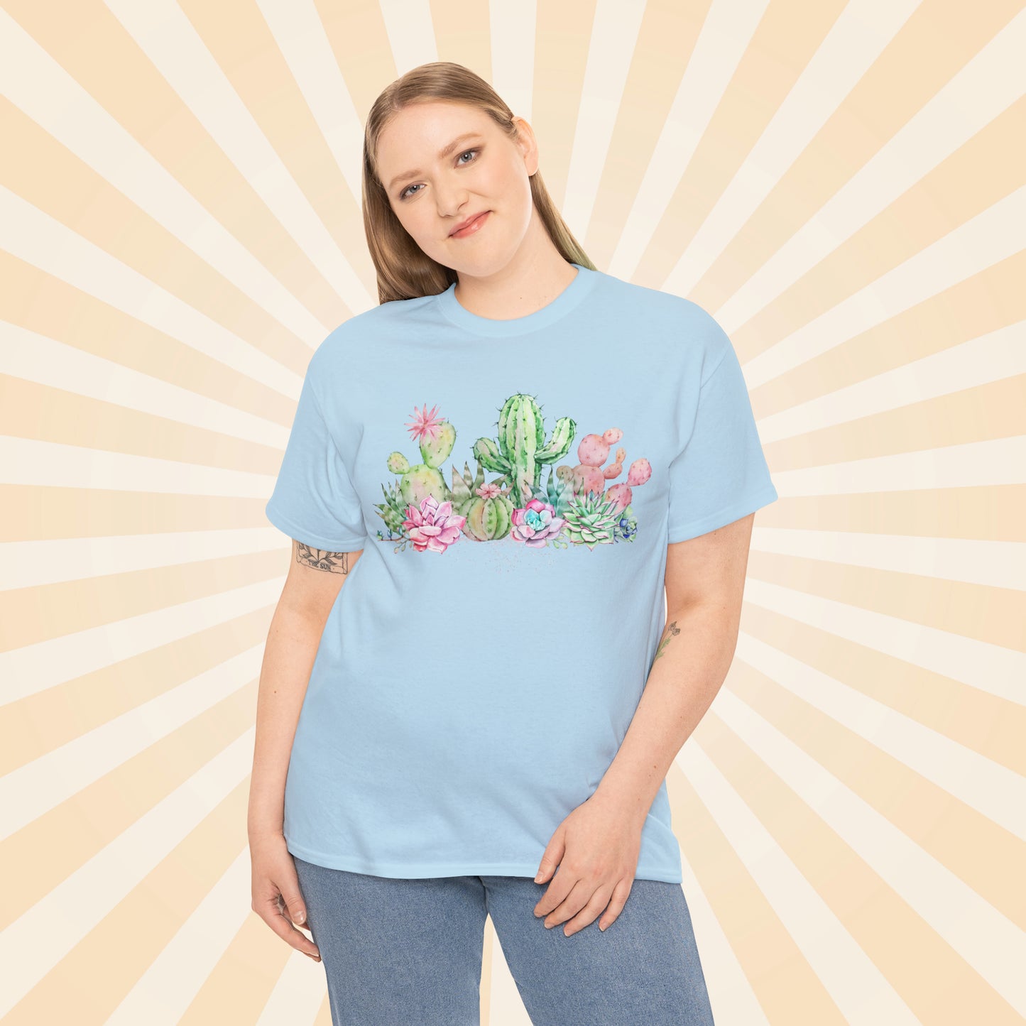 Pastel Succulents - Unisex Succulent T-Shirt