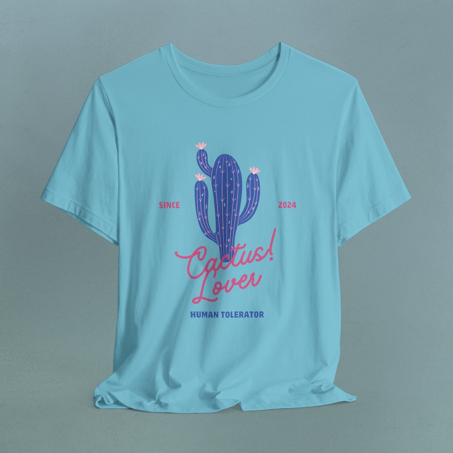 Cactus Lover, human tolerator purple - Unisex Jersey T-Shirt