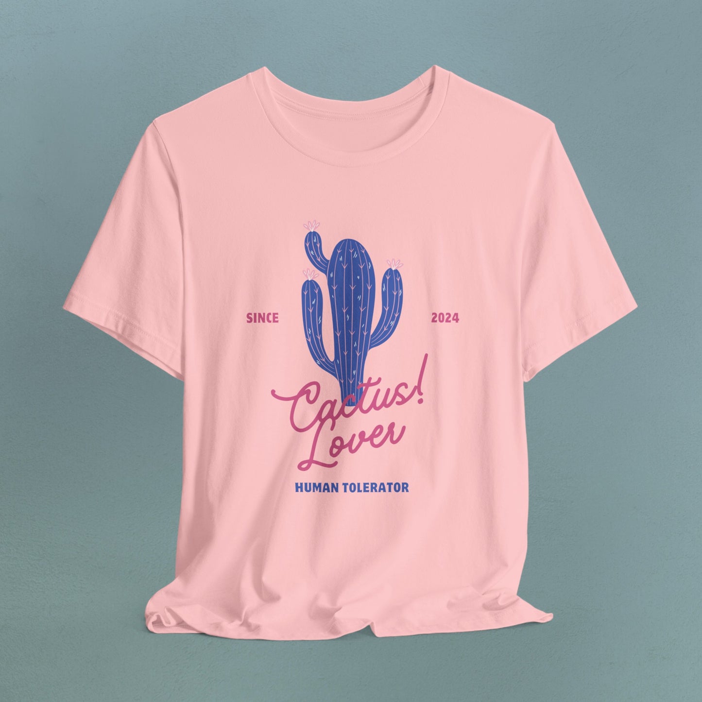 Cactus Lover, human tolerator purple - Unisex Jersey T-Shirt