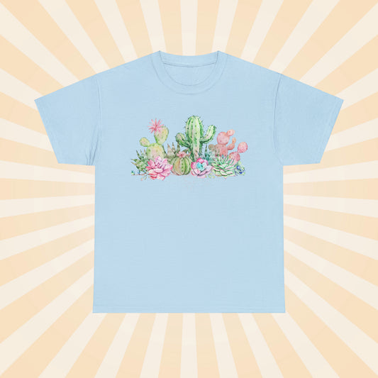 Pastel Succulents - Unisex Succulent T-Shirt