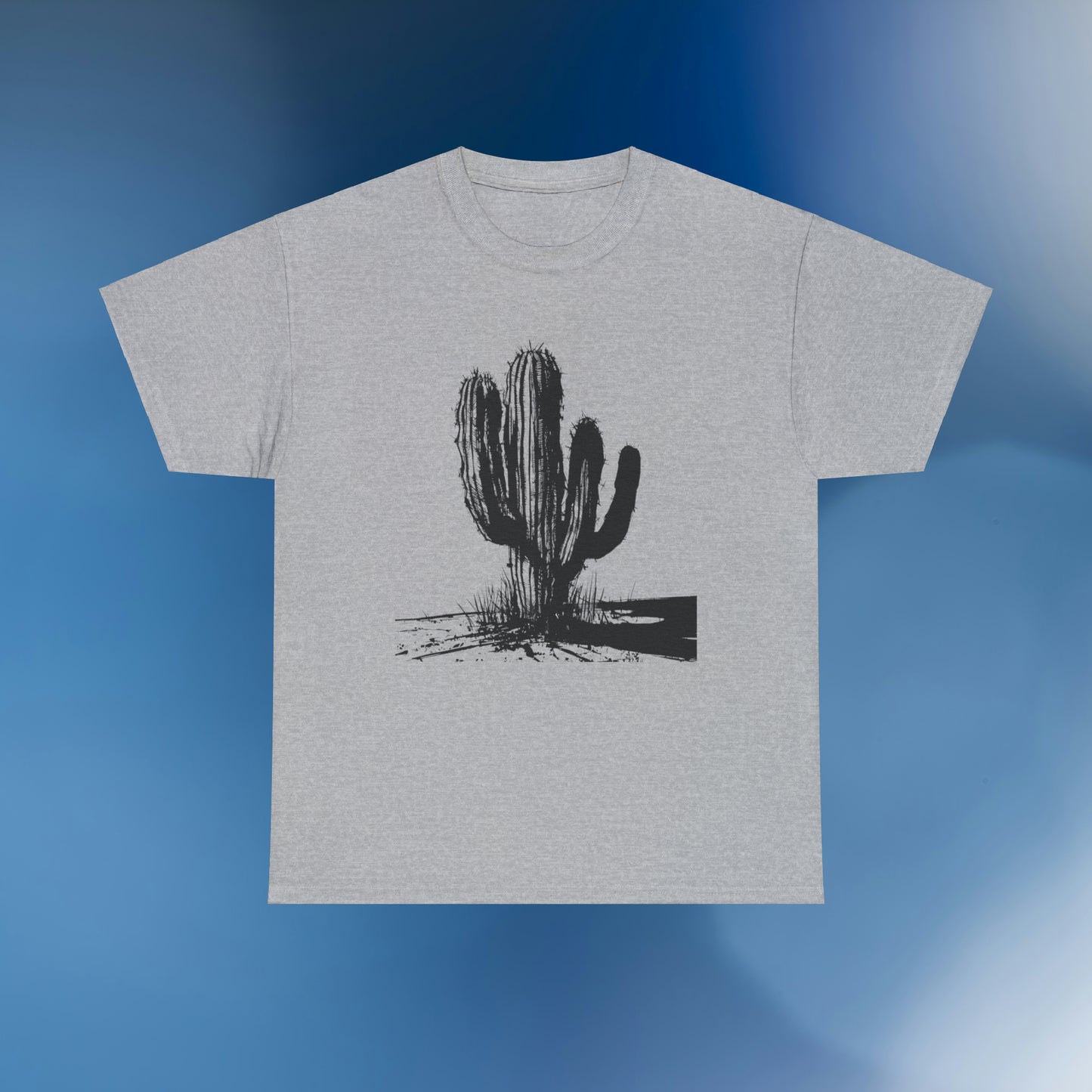 Cactus, black and white - Unisex Cactus T-Shirt