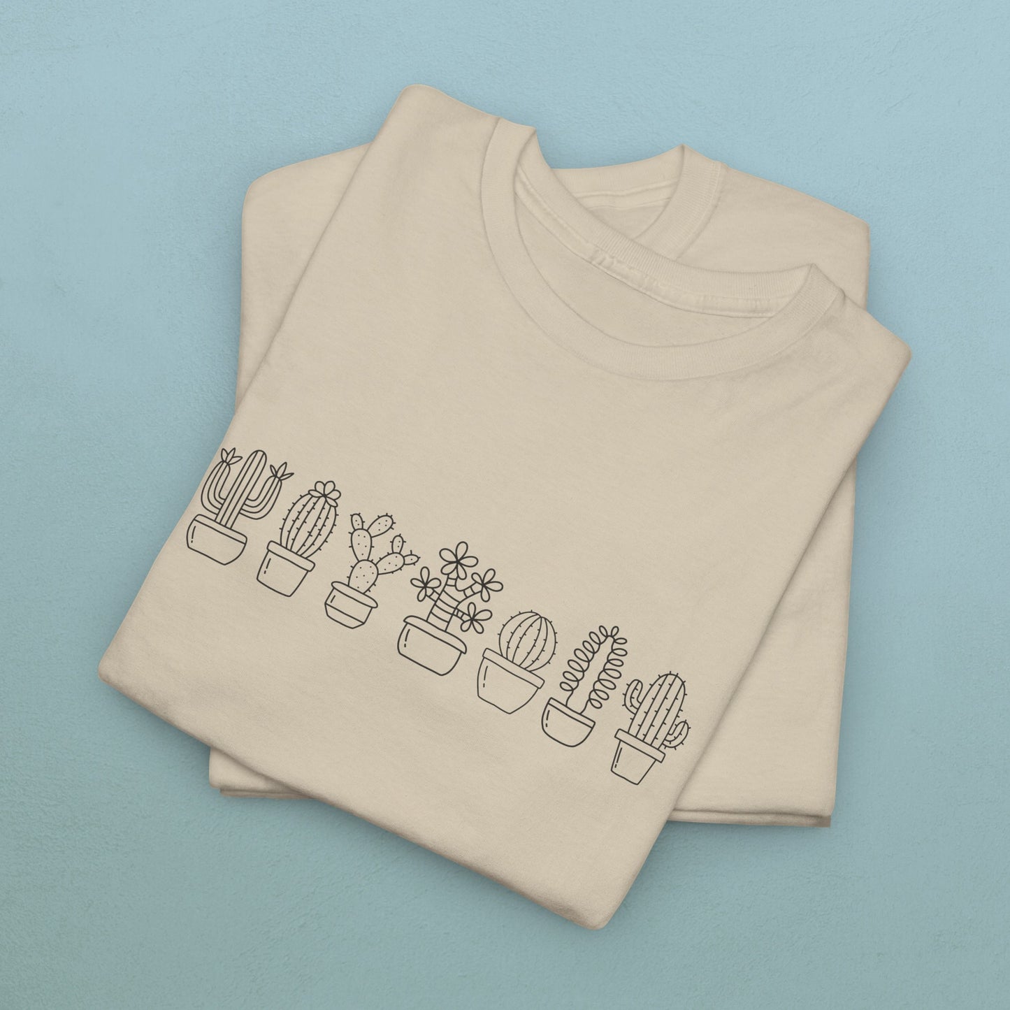 Succulents in line - Unisex Succulent T-Shirt