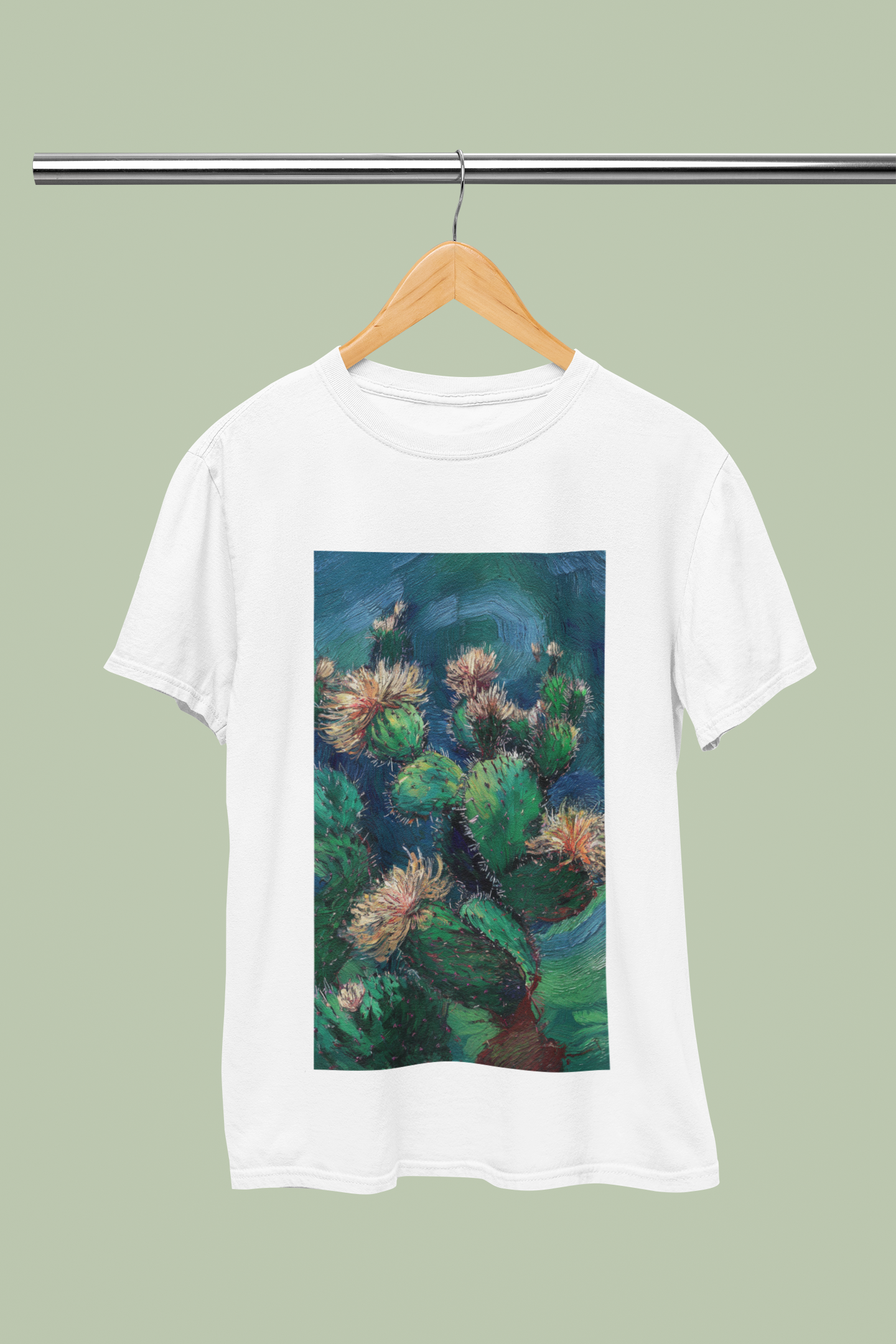 Van Gogh Cactus 2 - Unisex Cactus T-Shirt