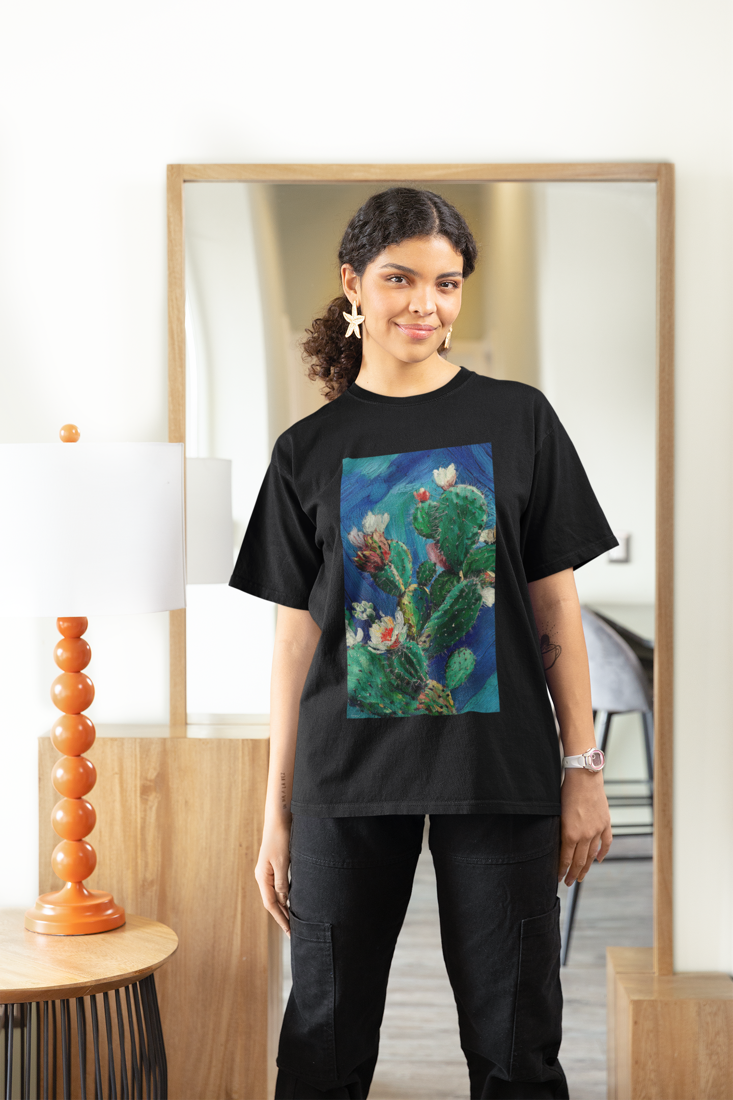 Van Gogh Cactus 3 - Unisex Cactus T-Shirt